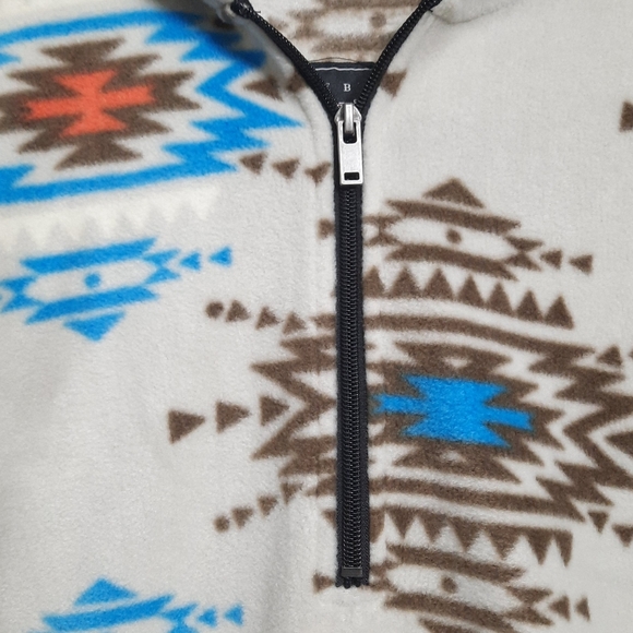 [Rebels & Nomads] Aztec print fleece quarter zip pullover. - Picture 4 of 6